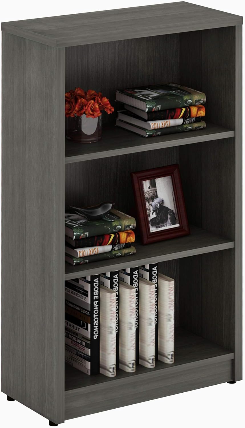 Wood 3 Shelf Bookcase J419830