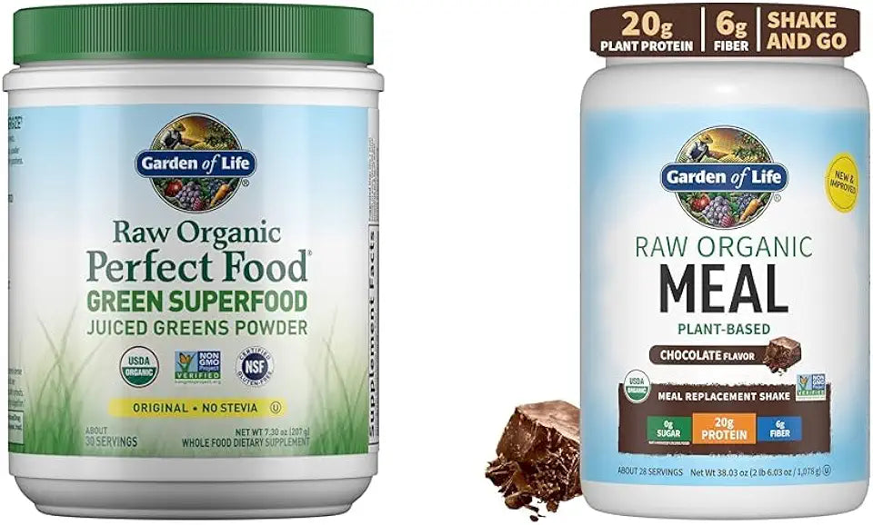 Organic Green Superfood Powder & Chocolate Vegan Protein Powder Y657